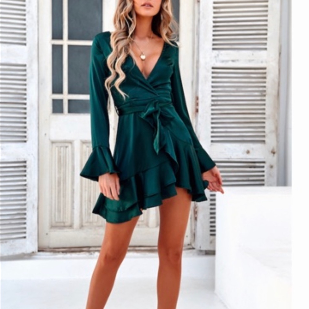 Jade green dress